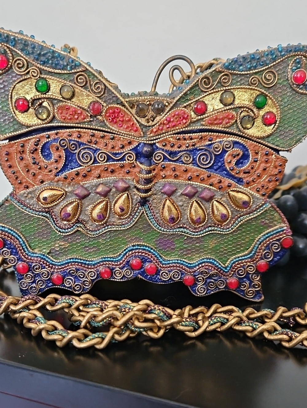 Mary Frances Vintage "Flutter By" Box Bag, Early 2000s, Original MSRP $325 - Picture 4 of 12